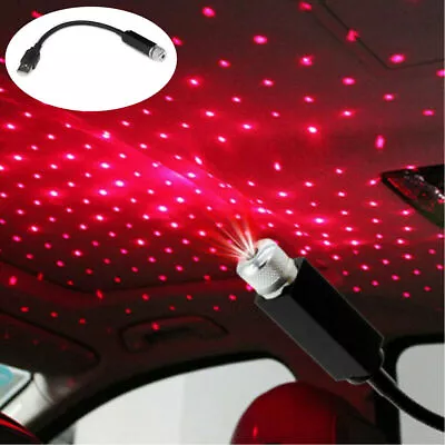 Adjustable USB Star Night Light Projector Romantic Car Roof Interior Light Decor • £2.39