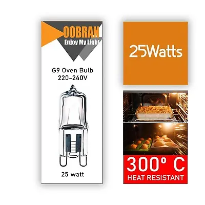 Oven Halopin 25w G9 Halogen Capsule Light Bulb For Cooker And Microwave 66740 • £2.98