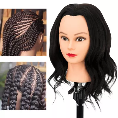 Real Human Hair Mannequin Head Manikin Training Styling Hairdressing Cosmetology • $45.95