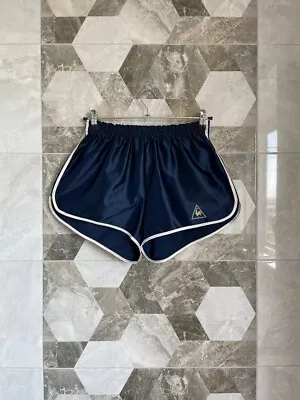 Rare Vintage Le Coq Sportif 80s Sprinter Running Blue Shorts Made In France • $40.49