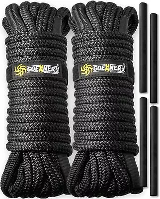 Marine Dock Lines For Boats Double Braided Dock Mooring Lines With Eyelet&Loops • $42.99