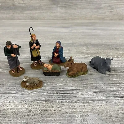 Vintage Lemax 7 Piece Miniature Ceramic Nativity Set 7 Piece • $15