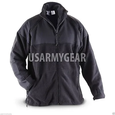 Made In USA PolarTec 300 Cold Weather Military Fleece Jacket Army Black Shirt  • $51