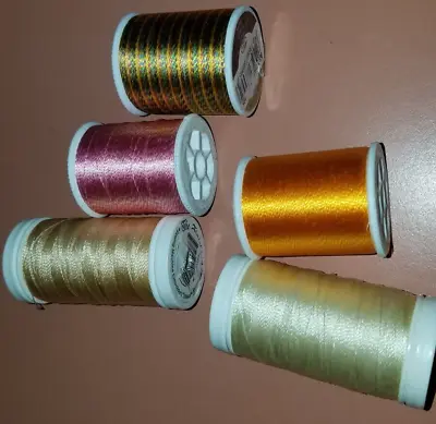 Lot Of  5 New Rayon Or Poly Machine Embroidery Thread • $7.99