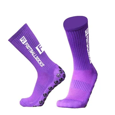 $3.17 • Buy Men Soccer Socks Suction Cup Grip Round Silicone Sports Women Anti Slip Rugby