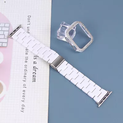 $18.97 • Buy Fashion Bling Sparkle Case+Resin Band For Apple Watch 8 7 SE 6 5 4 3 38-44 45MM