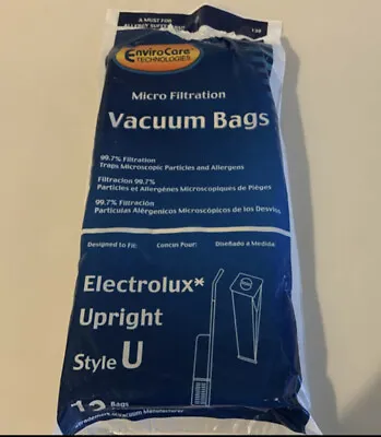 $7.19 • Buy Electrolux Upright Style U Vacuum Bags (11 Pack) EnviroCare Technologies