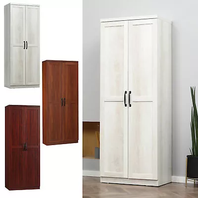 63  Rustic 2-Door Kitchen Freestanding Storage Cabinet Pantry Shelves • $163.99
