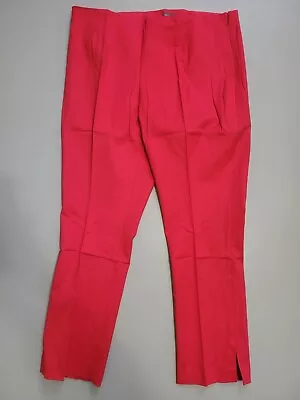 Vince Camuto Womens Plus Size Doubleweave Side Zip Pants Pants Red Size 14W • $27