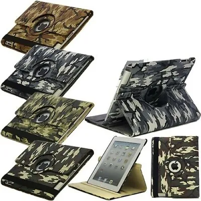 Camouflage Military Color 360 Rotating Smart Stand Leather Case IPad Mini 1/2/3 • $9.95