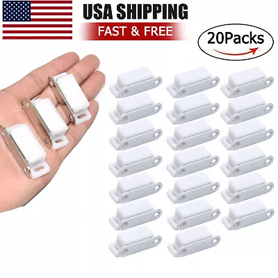 20Packs White Cabinet Magnets Magnetic Door Latch Catch For Kitchen Closet Door • $9.91