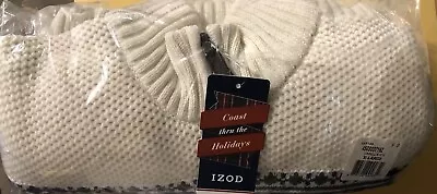 NEW IZOD Men's 5GG Long Sleeve Sweater Honeycomb FAI Vanilla Ice  X-Large • $31