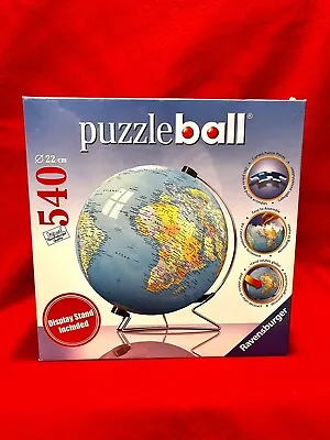 $24 • Buy Ravensburger Puzzle Ball 540 Pieces The Earth 3D & Stand Brand New Sealed 