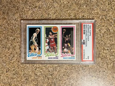 1980 Topps Scoring Leader - Larry Bird RC/Julius Erving/Magic Johnson!! RC PSA 7 • $1125