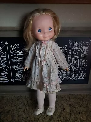 Vintage My Friend Mandy Doll Blonde Blue Eye 16  20141 1978 Fisher Price Dress • $10