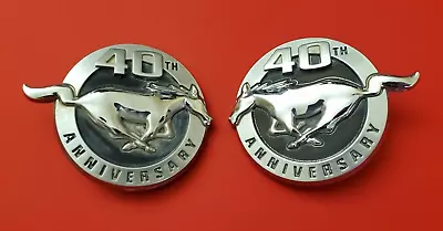 2004 04 Ford Mustang 40th Anniversary Fender Emblem Set Chrome Silver Oem #j52 • $39.99