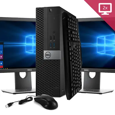 Dell Desktop Computer PC I5 Up To 16GB RAM 4TB SSD 24  LCDs Windows 10 WiFi • $99