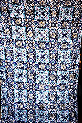 VERA BRADLEY Throw Blanket LISBON MEDALLION COOL 80 X 50 Super Soft NWT  BLUE • $35.95