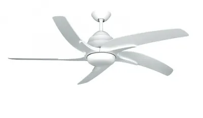 Fantasia Viper Plus Ceiling Fan With LED 54in White/Remote/Reverse • £489.06