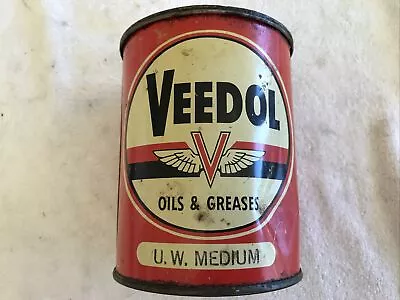 VEEDOL OILS & GREASE VINTAGE 1 Lb. FULL CAN • $49.95