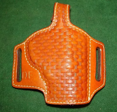 Custom Glove Leather Lined Basketweave Belt Slide Holster Fits  S&W J Frame 2  • $35