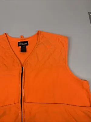 Outfitters Ridge Hunting Vest Blaze Orange Mens 2XL - Full Zip • $11.99