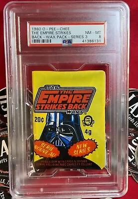 1980 O.p.c. Star Wars - The Empire Strikes Back - Series 3 - Wax Pack - Psa 8 • $99.99