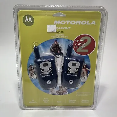 Motorola Talkabout T4500 Two Way Radios Walkie Talkie Set - New/Sealed • $29.74