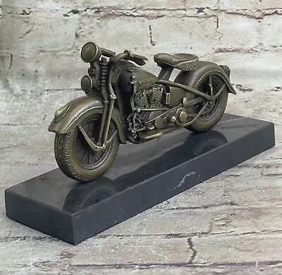 Hot Cast Harley Davidson HOG Motorcycle Bike Real Bronze Sculpture Statue Figure • $124.50