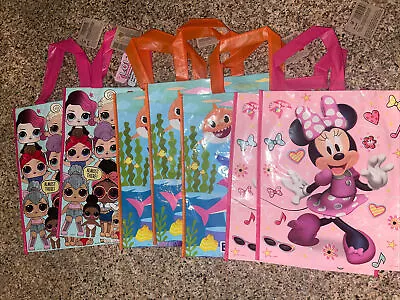 Disney Minnie Mouse Birthday Party Tote Favor Goody Bags 11  X 13” Lot Of 7 • $4