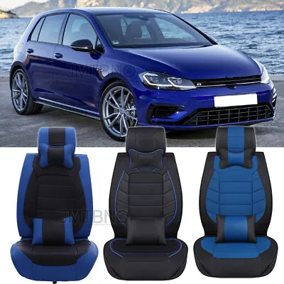 For VW Golf GTI MK7.5 MK5 Car Seat Covers 2/5-Seats Full Set PU Leather Pillow • $99.49