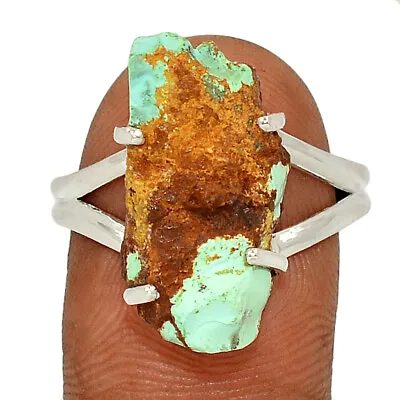 Natural Mexican Turquoise 925 Sterling Silver Ring Jewelry S.11 CR37937 • $16.99