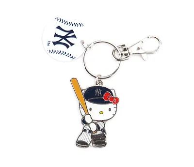 $11.99 • Buy Sanrio Officially Licensed MLB Hello Kitty New York Yankees Baseball Key Ring