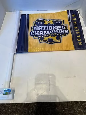 University Of Michigan Wolverines 2023 National Champions Car Flag Brand New • $14.99