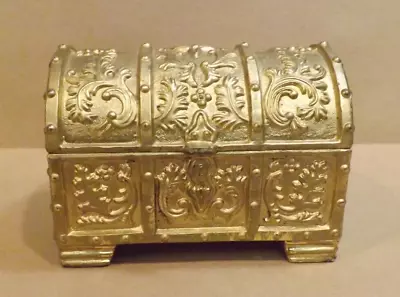 Ornate Cast Metal Trinket Treasure Chest • $48.50