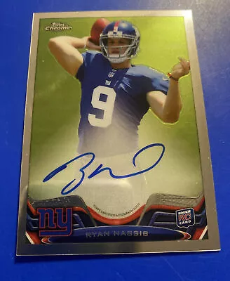 Ryan Nassib 2013 Topps Chrome Rc Auto /600 Giants  • $5.49