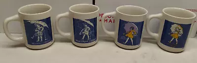 Vintage Set Morton Salt Umbrella Girl When It Rains It Pours Coffee Cups / Mugs • $10