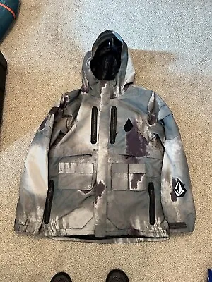 Volcom Lynx Insulated Snowboarding Waterproof Jacket Gray Men’s XL Extra Large • $89.99