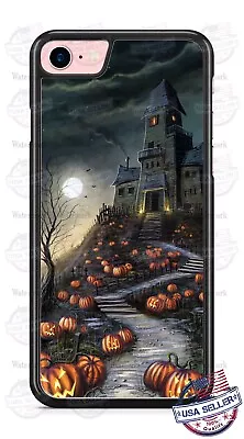 Halloween Haunted Mansion & Pumpkin Phone Case For IPhone I15 Samsung S23 Google • $16.98