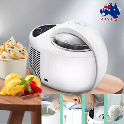 $198 • Buy 220V Soft Hard Italian Ice Cream Maker Machine Built-in Freezer Compressor 1L