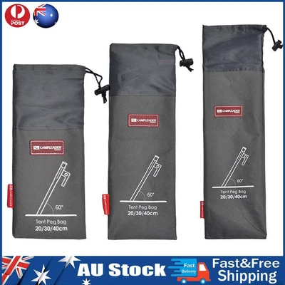 $7.69 • Buy Outdoor Camping Stake Storage Bags Hammer Wind Rope Tent Pegs Nails Pouch AU