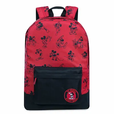 Disney Store Mickey Mouse Memories Backpack School Laptop Book Bag Red Tote New • $39.95