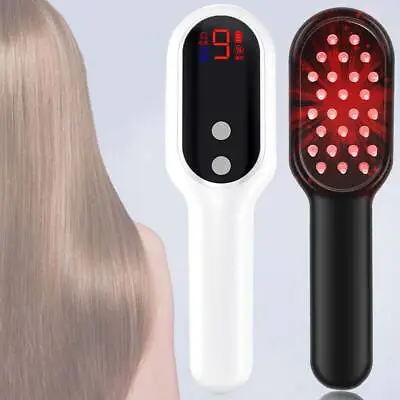 Electric Laser Infrared Anti Hair Loss Comb Vibration Scalp Massager Hair Brush • £21.29