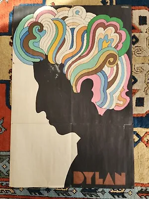 Original Vintage MILTON GLAZER LITHOGRAPH OF BOB DYLAN Print Painting • $750