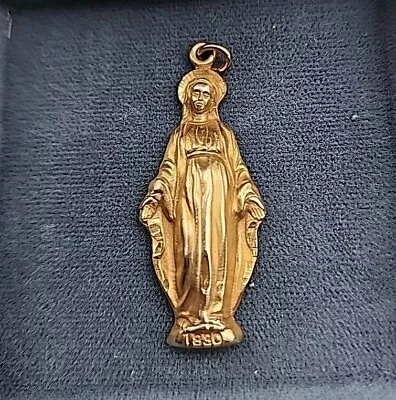 Vintage Theda 12 Kt Gold Field Holy Mary Pendant Rare Fast Shipping  • $49.99