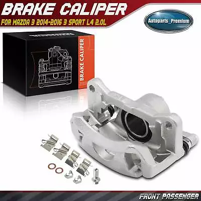 Front Passenger Brake Caliper W/ Bracket For Mazda 3 2014-2016 3 Sport L4 2.0L • $57.99