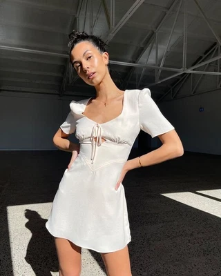 $100 • Buy Alice McCall Oleander Mini Dress Beige Cream Size 8 AU/4 US