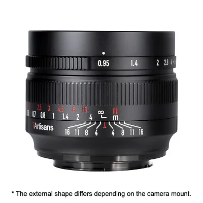$236 • Buy 7Artisans 50mm F/0.95 For Canon EF-M Mount Camera (EOS M) =Black=