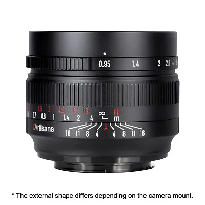 7Artisans 50mm F0.95 For Micro Four Thirds (M4/3 MFT) Mount Camera =Black= • $236