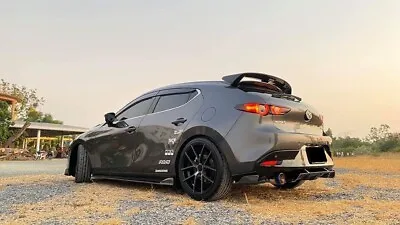 For Mazda 3  2021 2019 2024 Hatchback Rear Lower Diffuser Body Kit Carbon Fiber • $710